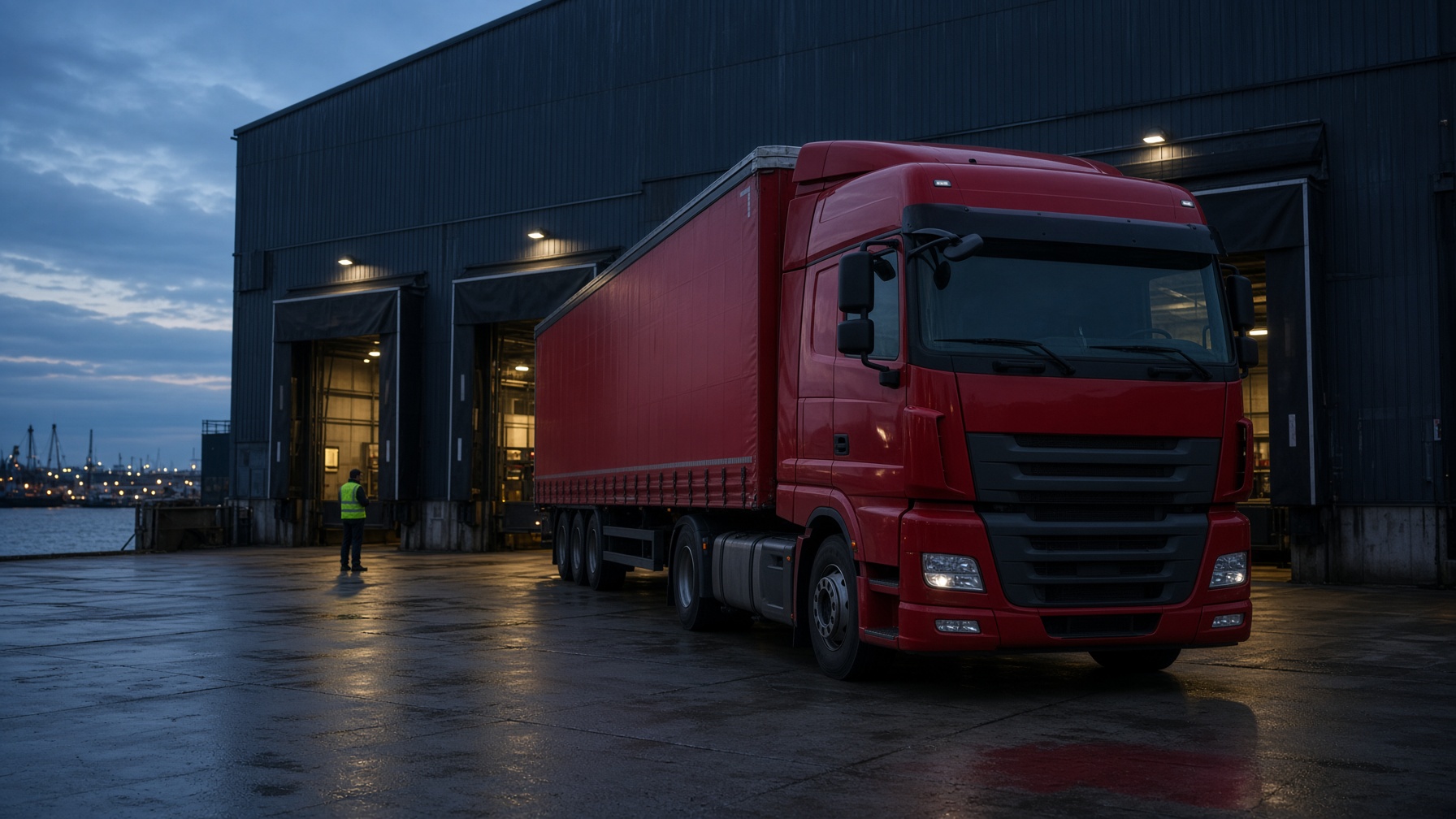 Fulfillment-Lager mit Laderampen im Hamburger Hafen – ULD United Logistics